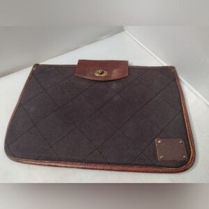 Will Leather Goods Quilted Canvas Laptop Bag Computer Pouch Sleeve Case MM